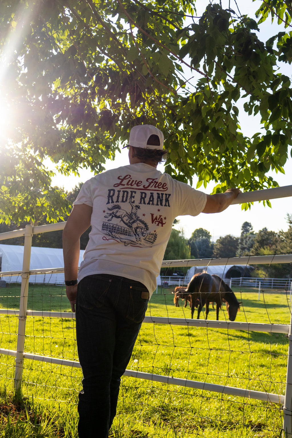 Ride Rank 'Live Free' Western Tee