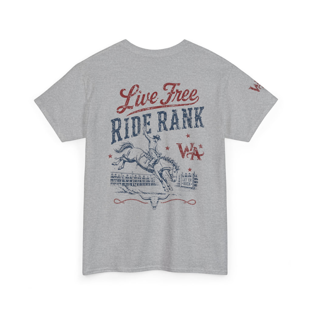 Ride Rank 'Live Free' Western Tee